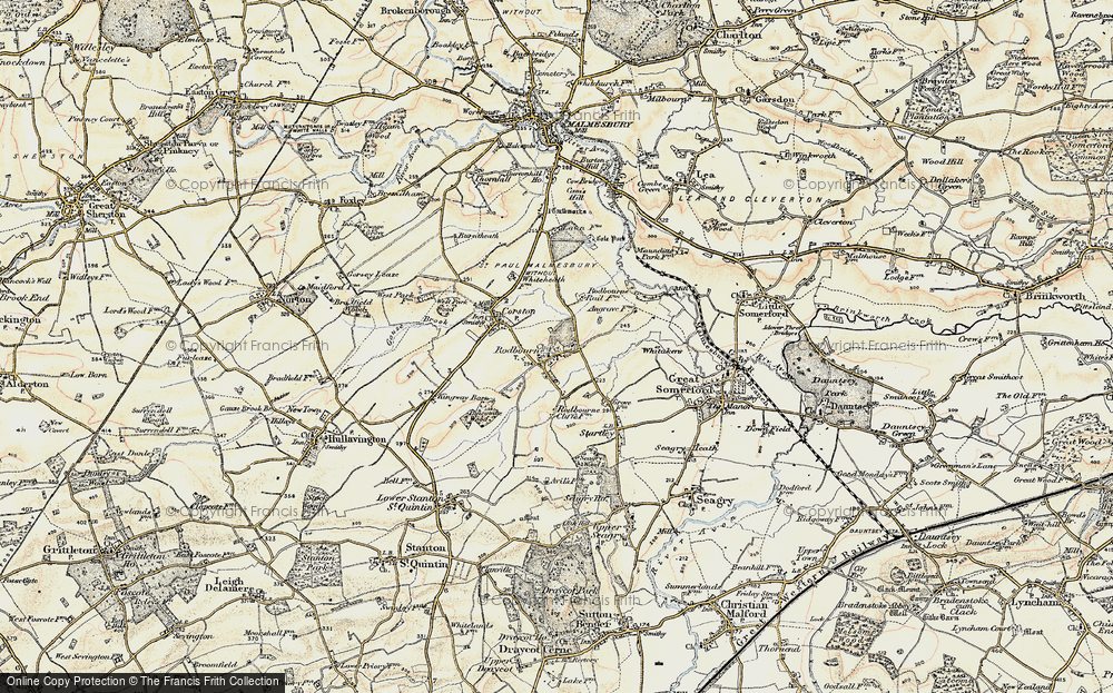 Old Map of Rodbourne, 1898-1899 in 1898-1899