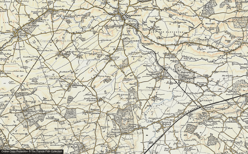 Old Map of Rodbourne Bottom, 1898-1899 in 1898-1899