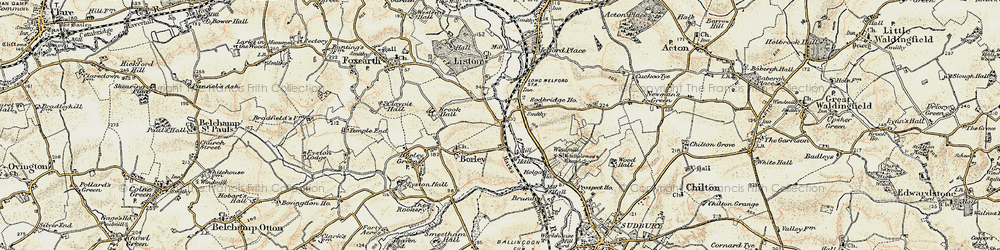Old map of Rodbridge Corner in 1898-1901