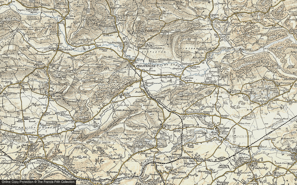 Old Map of Rodd, 1900-1903 in 1900-1903