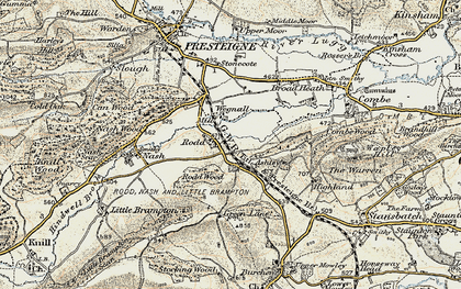 Old map of Rodd in 1900-1903