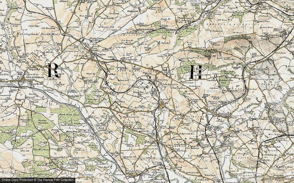 Old Map of Roddymoor, 1901-1904 in 1901-1904