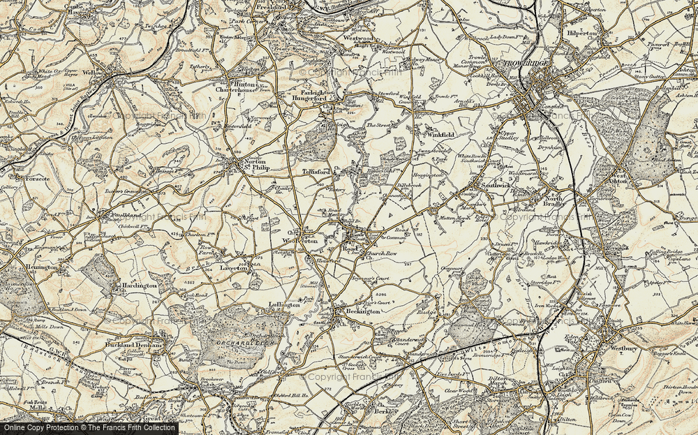 Old Map of Rode Hill, 1898-1899 in 1898-1899