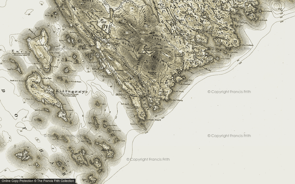 Old Map of Rodel, 1908-1911 in 1908-1911