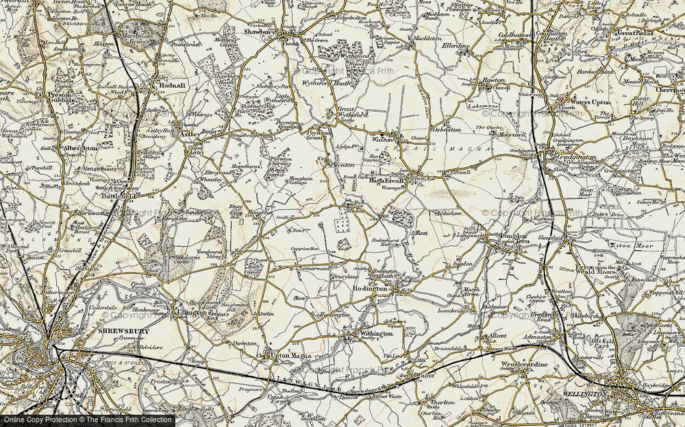 Old Map of Roden, 1902 in 1902
