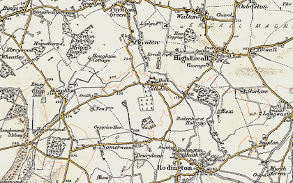 Old map of Roden in 1902