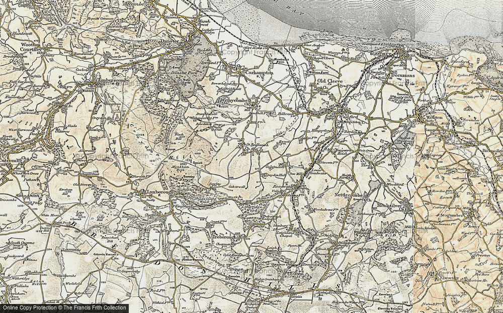 Old Map of Rodhuish, 1898-1900 in 1898-1900