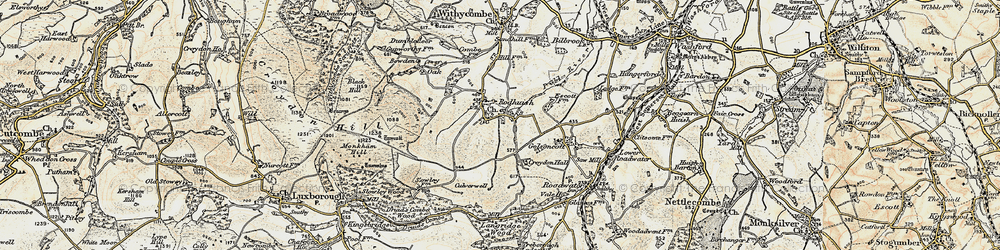 Old map of Rodhuish in 1898-1900