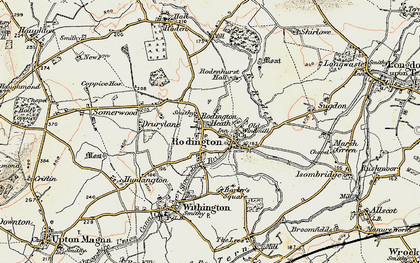 Old map of Rodington in 1902