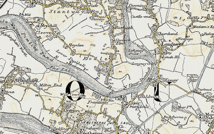 Old map of Rodley in 1898-1900