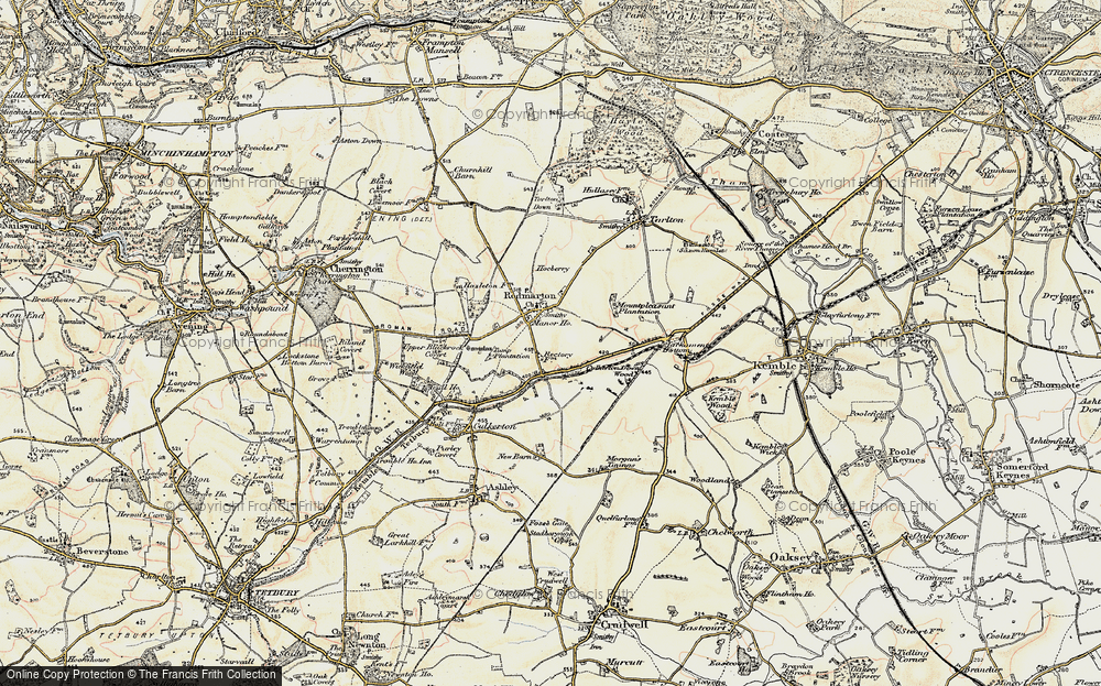 Old Map of Rodmarton, 1898-1899 in 1898-1899