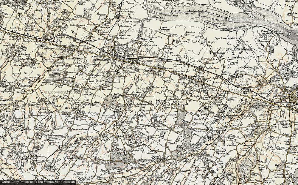 Old Map of Rodmersham, 1897-1898 in 1897-1898