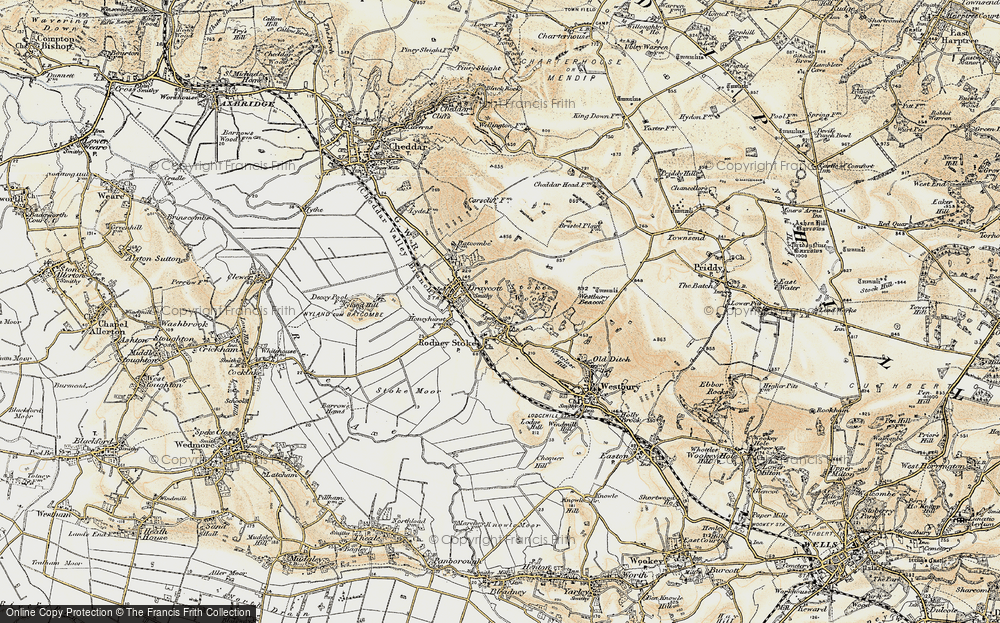 Old Map of Rodney Stoke, 1899-1900 in 1899-1900