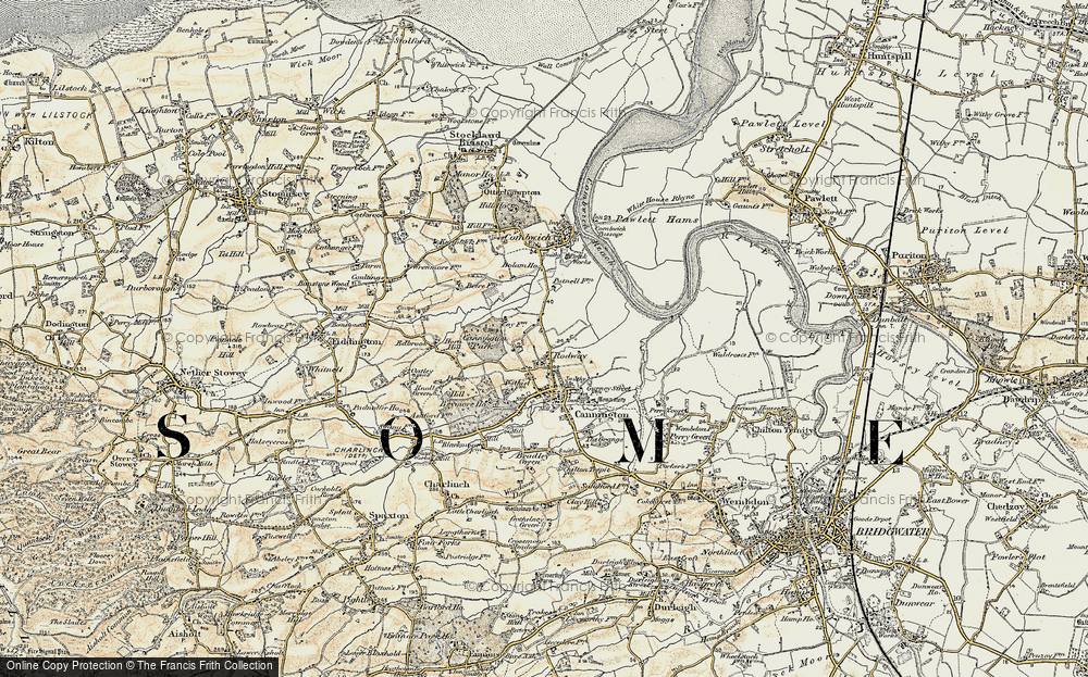Old Map of Historic Map covering Bolham Ho in 1898-1900