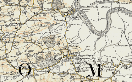 Old map of Rodway in 1898-1900