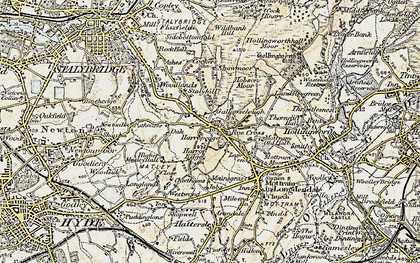 Old map of Roe Cross in 1903