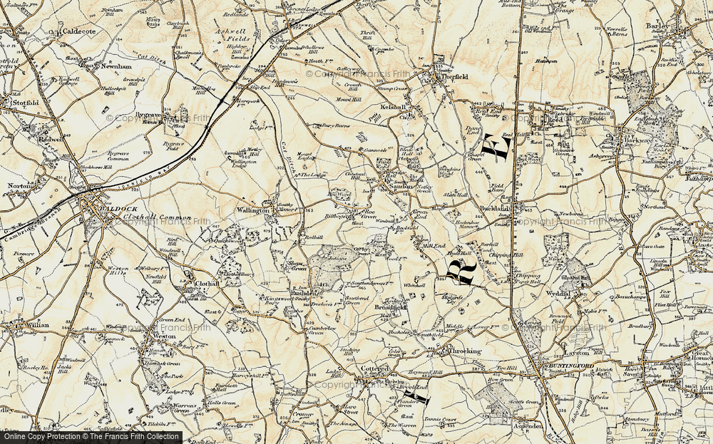 Old Map of Roe Green, 1898-1899 in 1898-1899