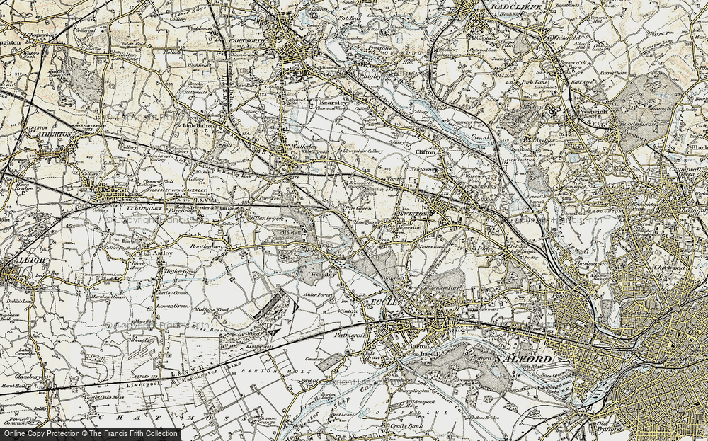 Old Map of Roe Green, 1903 in 1903