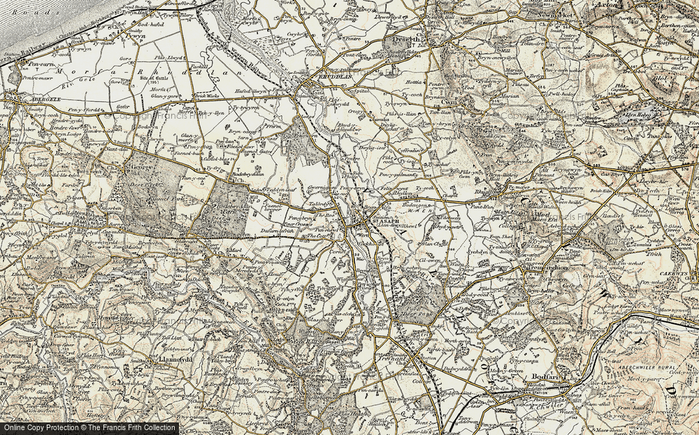 Old Map of Historic Map covering Bryn-Polyn in 1902-1903