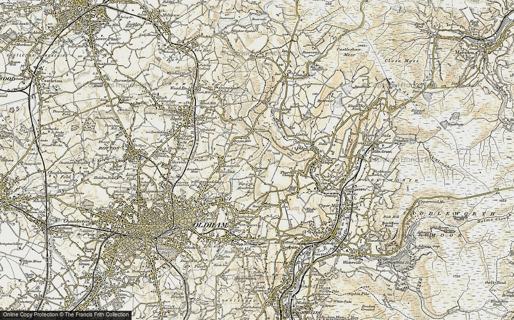Old Map of Roebuck Low, 1903 in 1903