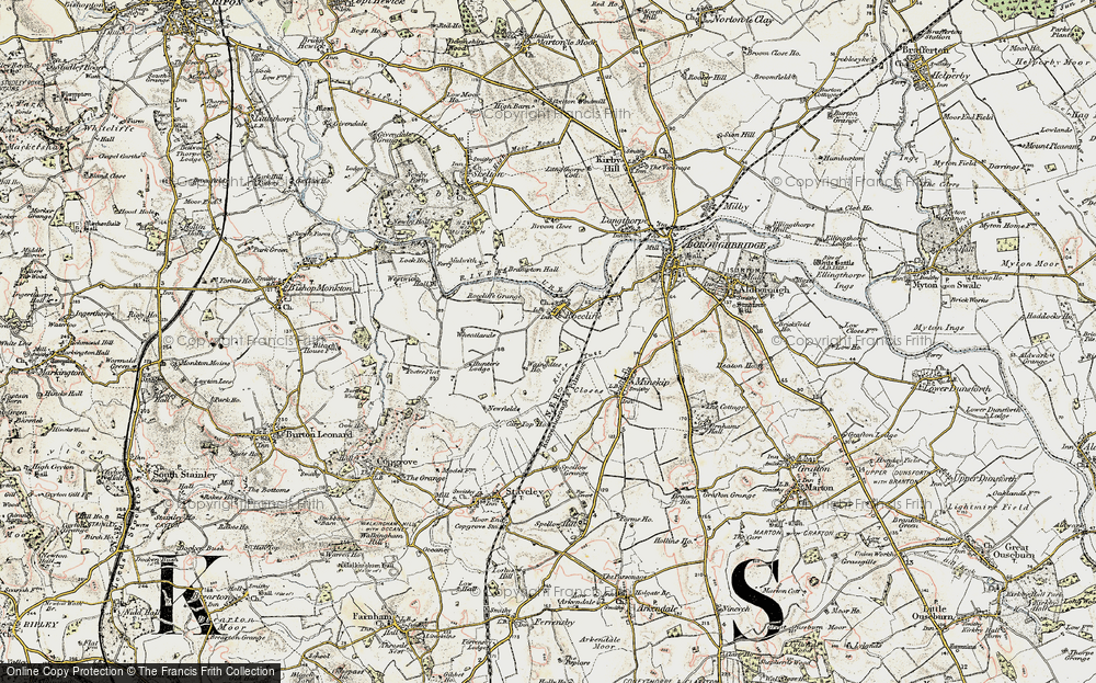 Old Map of Roecliffe, 1903-1904 in 1903-1904