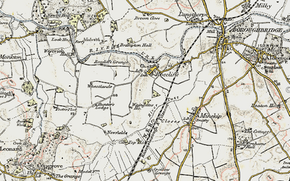 Old map of Roecliffe in 1903-1904