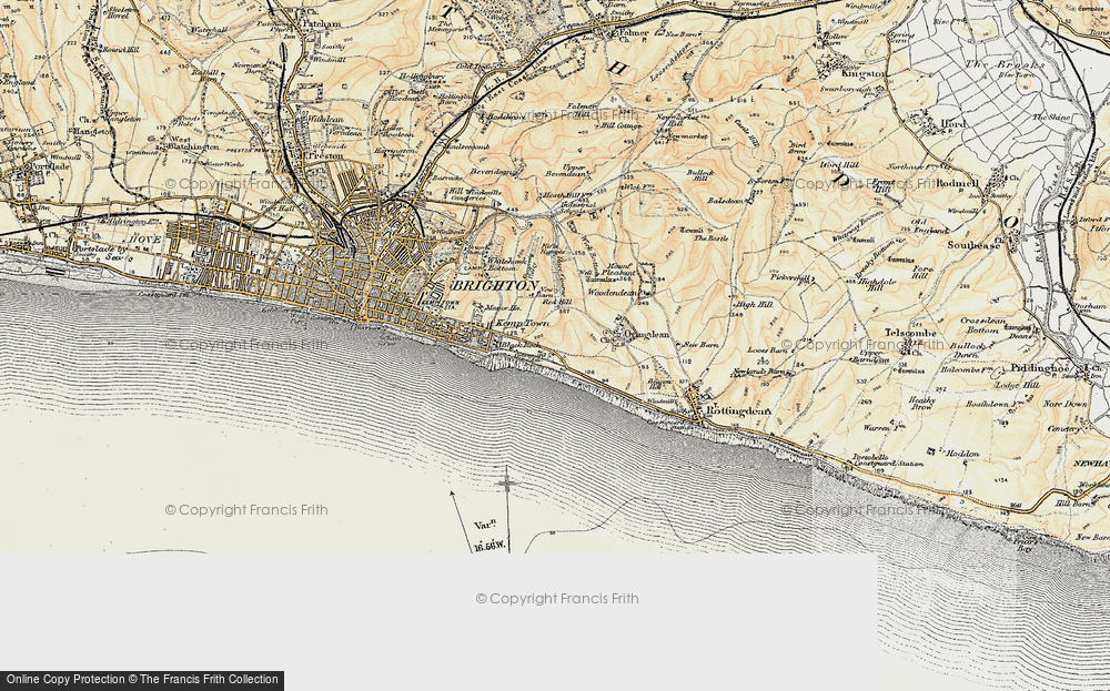 Old Map of Roedean, 1898 in 1898
