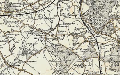 Old map of Roestock in 1897-1898