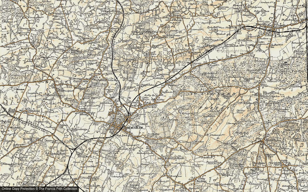 Old Map of Roffey, 1898 in 1898