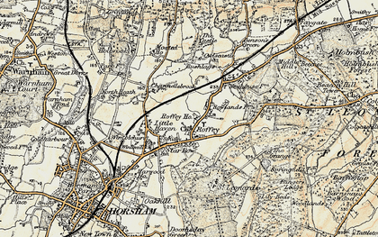 Old map of Roffey in 1898