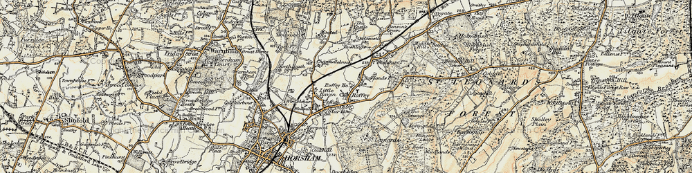 Old map of Roffey in 1898