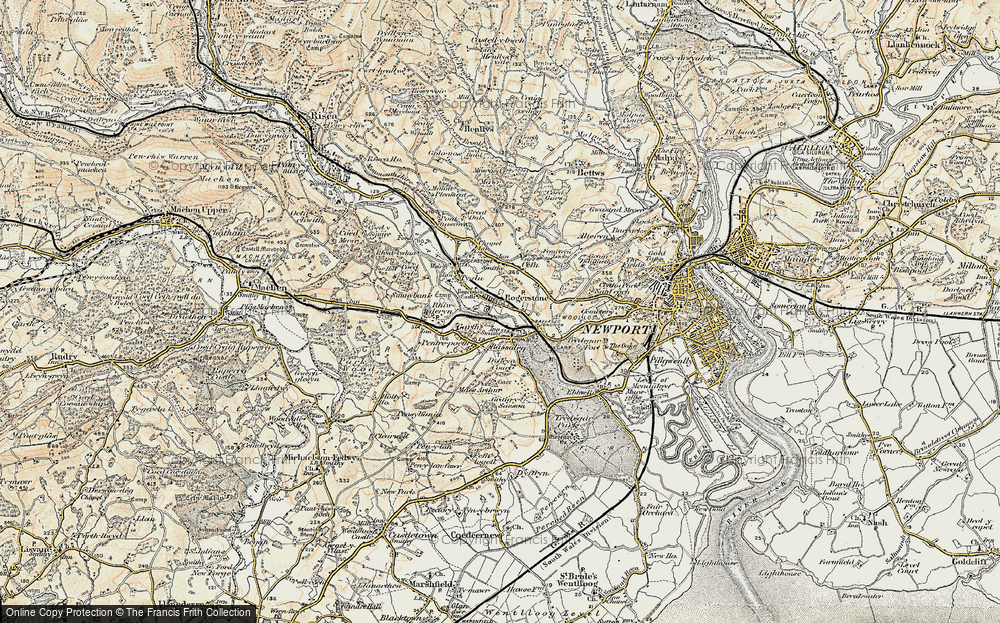 Old Map of Rogerstone, 1899-1900 in 1899-1900
