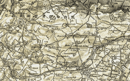 Old map of Arrotshole in 1904-1905