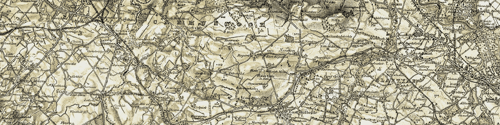 Old map of Arrotshole in 1904-1905