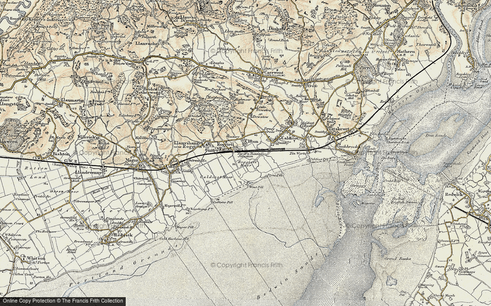 Old Map of Rogiet, 1899-1900 in 1899-1900