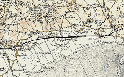Old map of Rogiet in 1899-1900