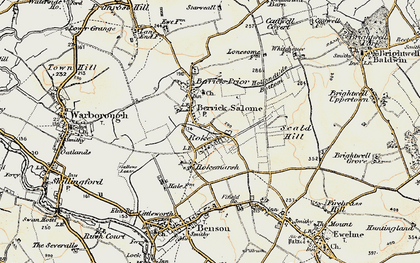 Old map of Roke in 1897-1898
