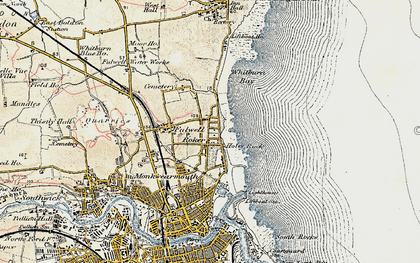 Old map of Roker in 1901-1904