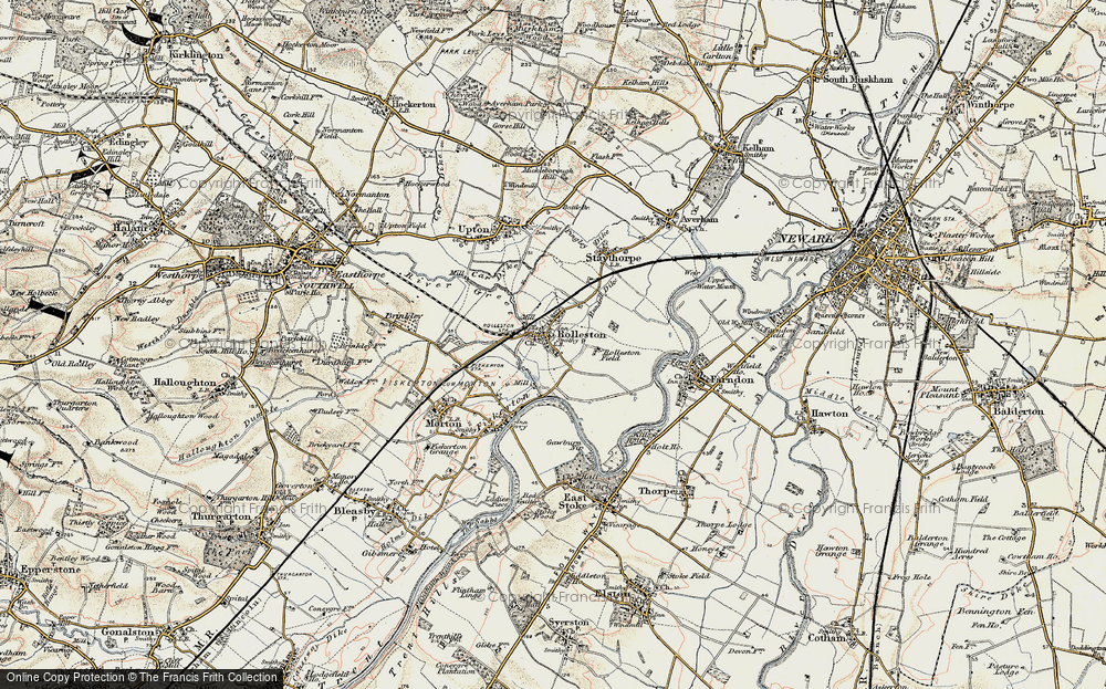 Old Map of Rolleston, 1902-1903 in 1902-1903