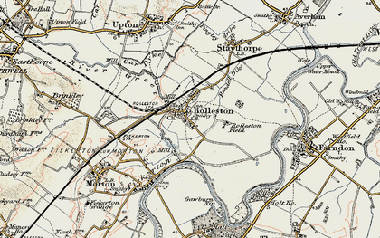 Old map of Rolleston in 1902-1903