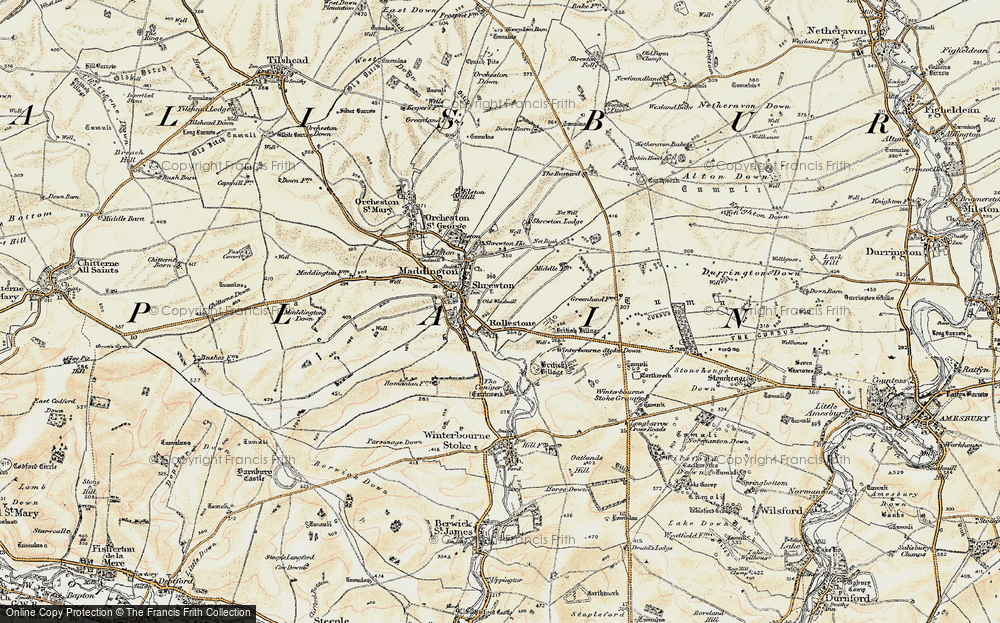 Old Map of Rollestone, 1897-1899 in 1897-1899