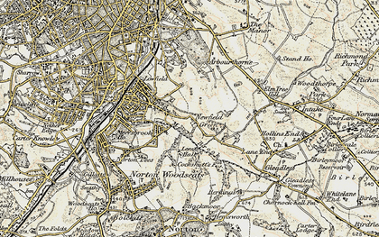 Old map of Rollestone in 1902-1903