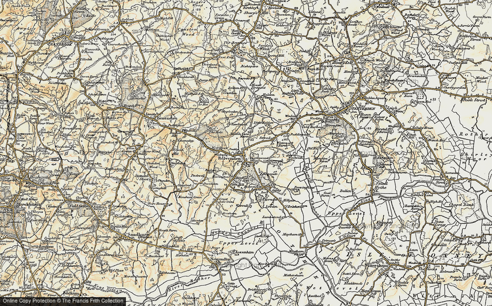 Old Map of Rolvenden, 1898 in 1898