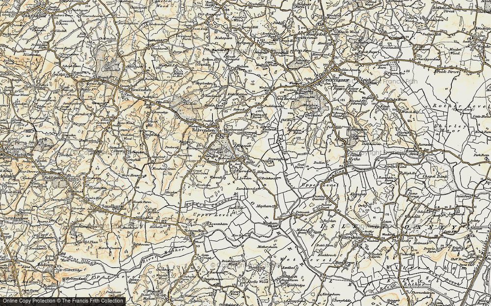 Old Map of Rolvenden Layne, 1898 in 1898
