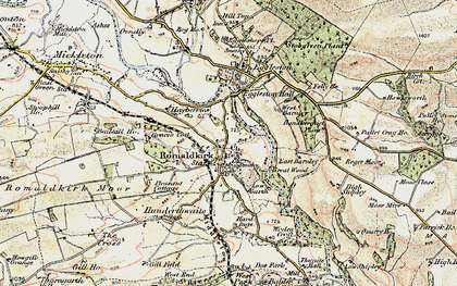 Old map of Romaldkirk in 1903-1904