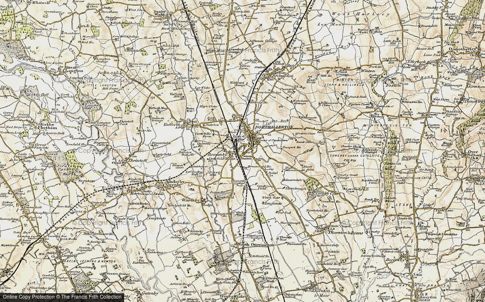 Old Map of Historic Map covering North Riding of Yorkshire in 1903-1904