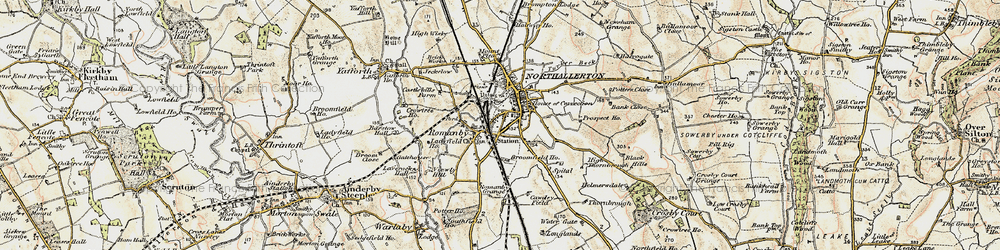 Old map of Romanby in 1903-1904