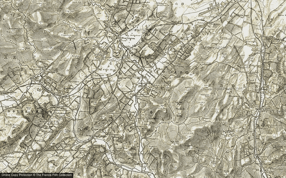 Old Map of Romannobridge, 1903-1904 in 1903-1904
