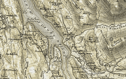 Old map of Beinn Mòine in 1909
