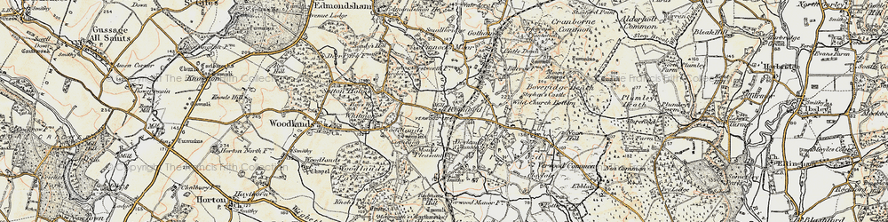 Old map of Romford in 1897-1909